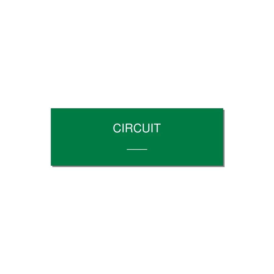 Circuit Reference Label – OEM Panel Wiring — 3x1" White on Green, Holes