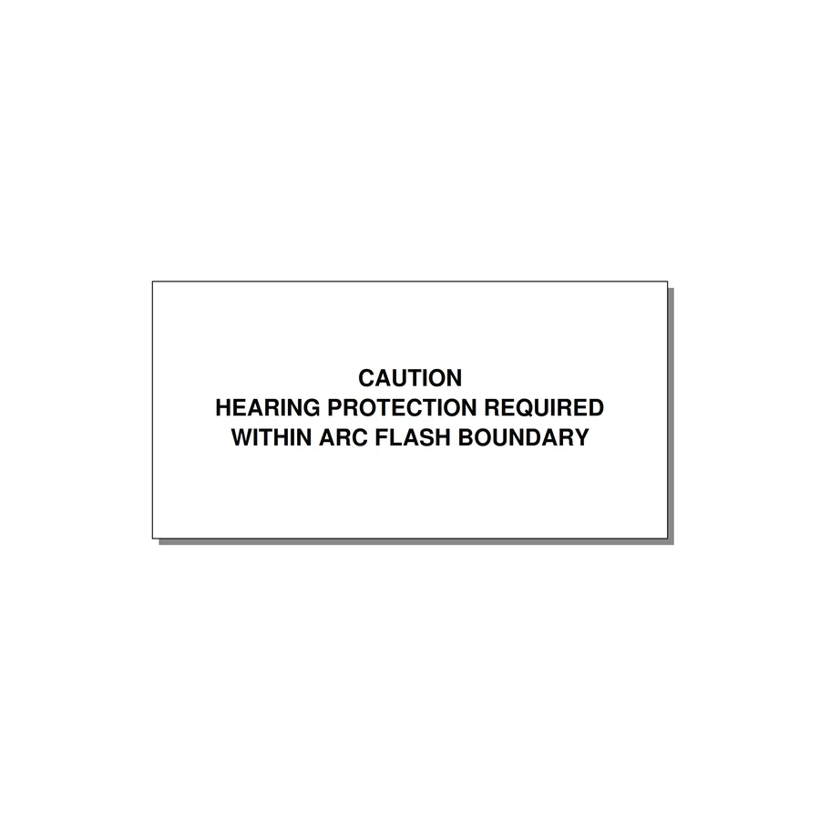 Hearing Protection Requi — 4x2" Black on White, Adhesive