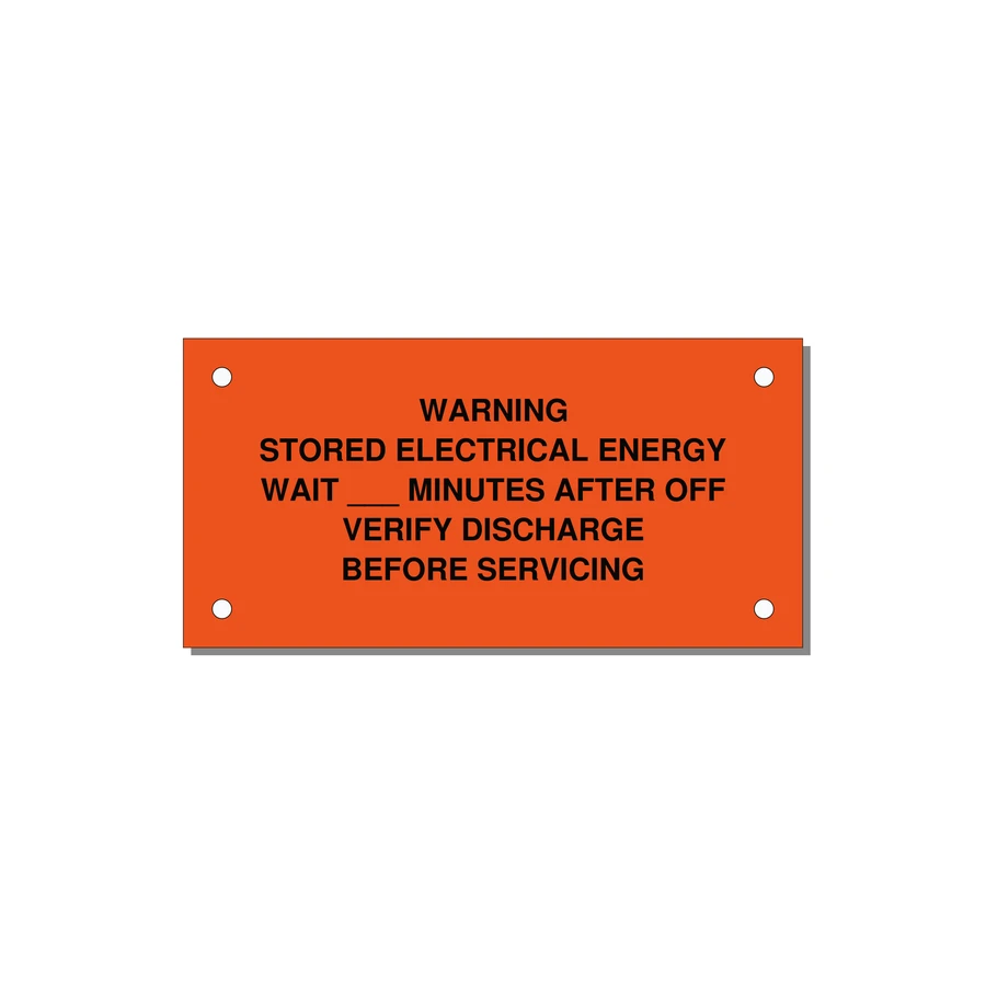 Sto — 4x2" Black on Orange, Holes