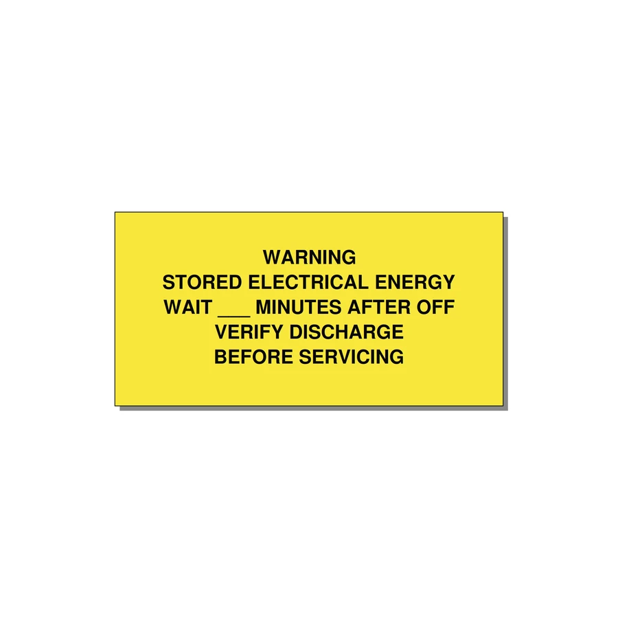 Sto — 4x2" Black on Yellow, Adhesive