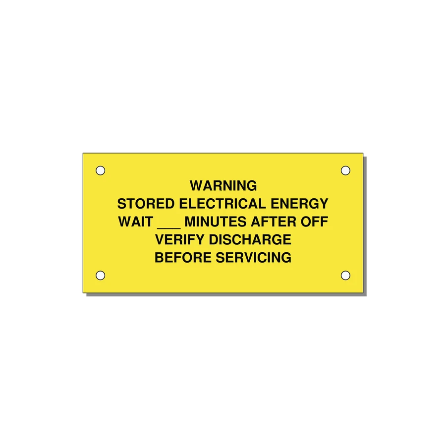 Sto — 4x2" Black on Yellow, Holes