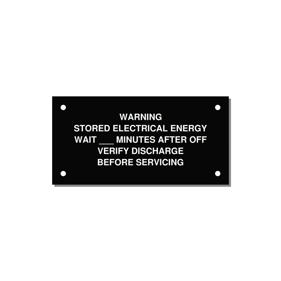 Sto — 4x2" White on Black, Holes