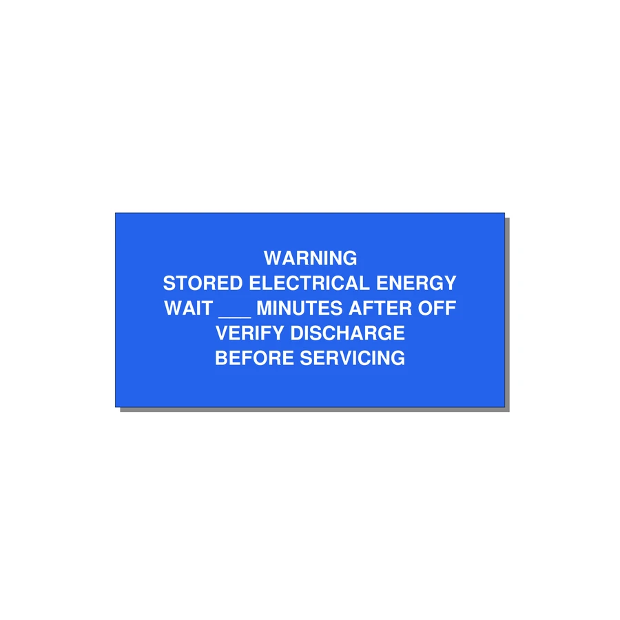 Sto — 4x2" White on Blue, Adhesive