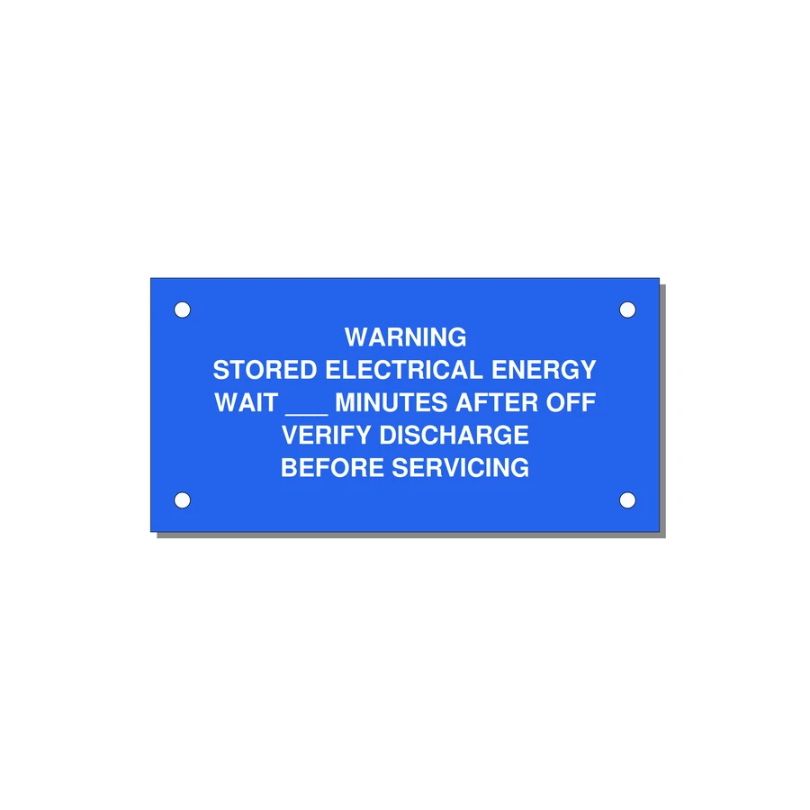 Sto — 4x2" White on Blue, Holes