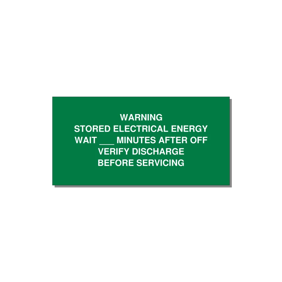 Sto — 4x2" White on Green, Adhesive