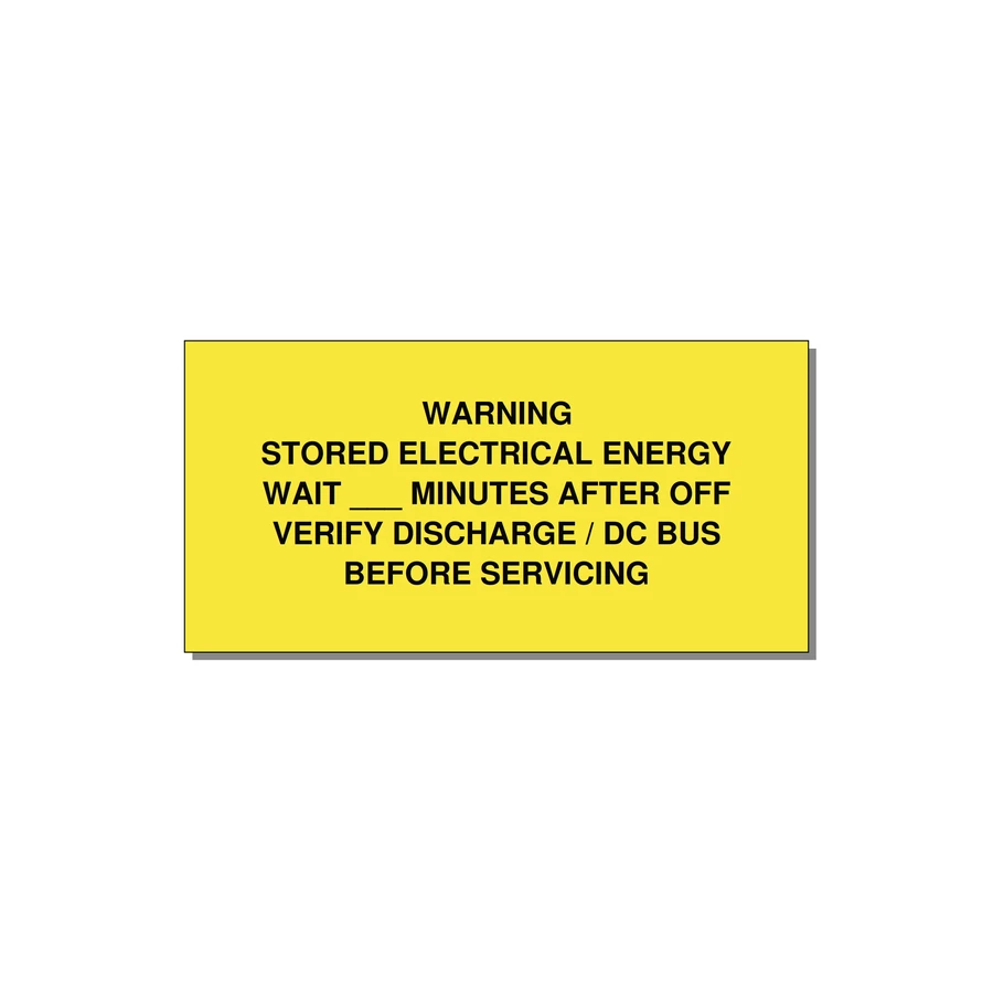 Sto — 6x3" Black on Yellow, Adhesive