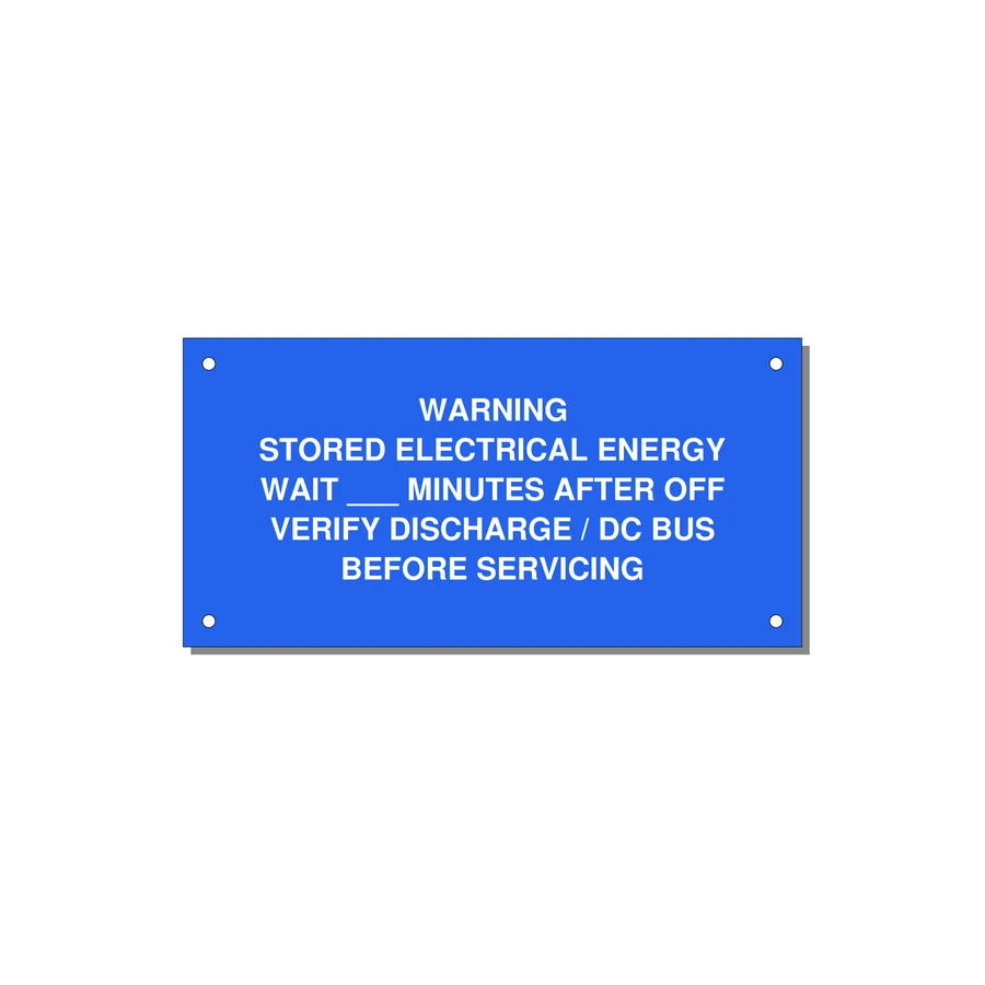 Sto — 6x3" White on Blue, Holes