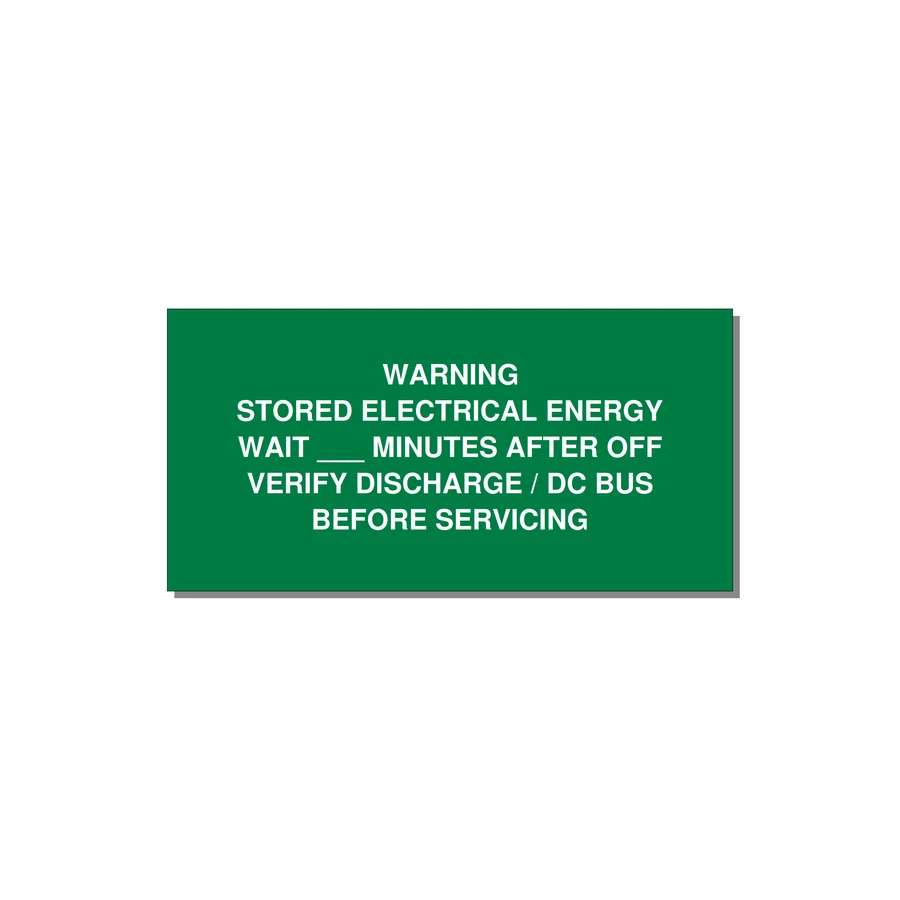 Sto — 6x3" White on Green, Adhesive