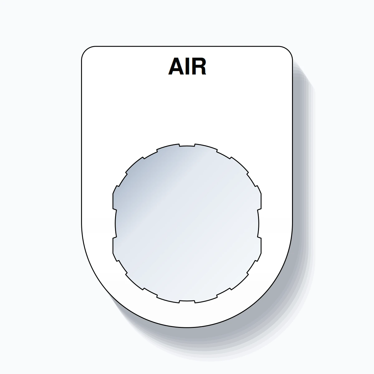 22mm Ring Tag – AIR, Single-Line Slim, Schneider Electric Compatible, Black on White
