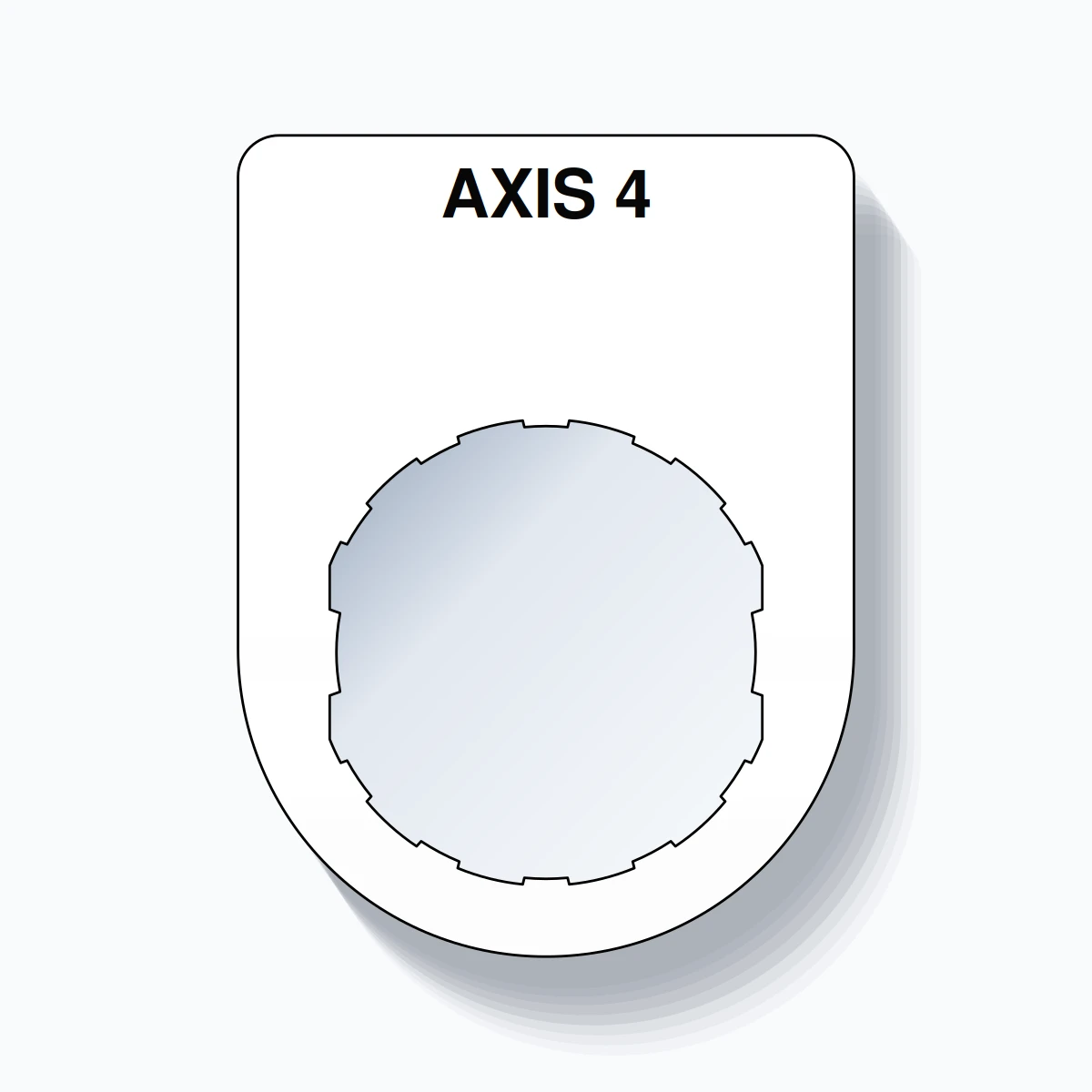 22mm Ring Tag – AXIS 4, Single-Line Slim, Schneider Electric Compatible, Black on White