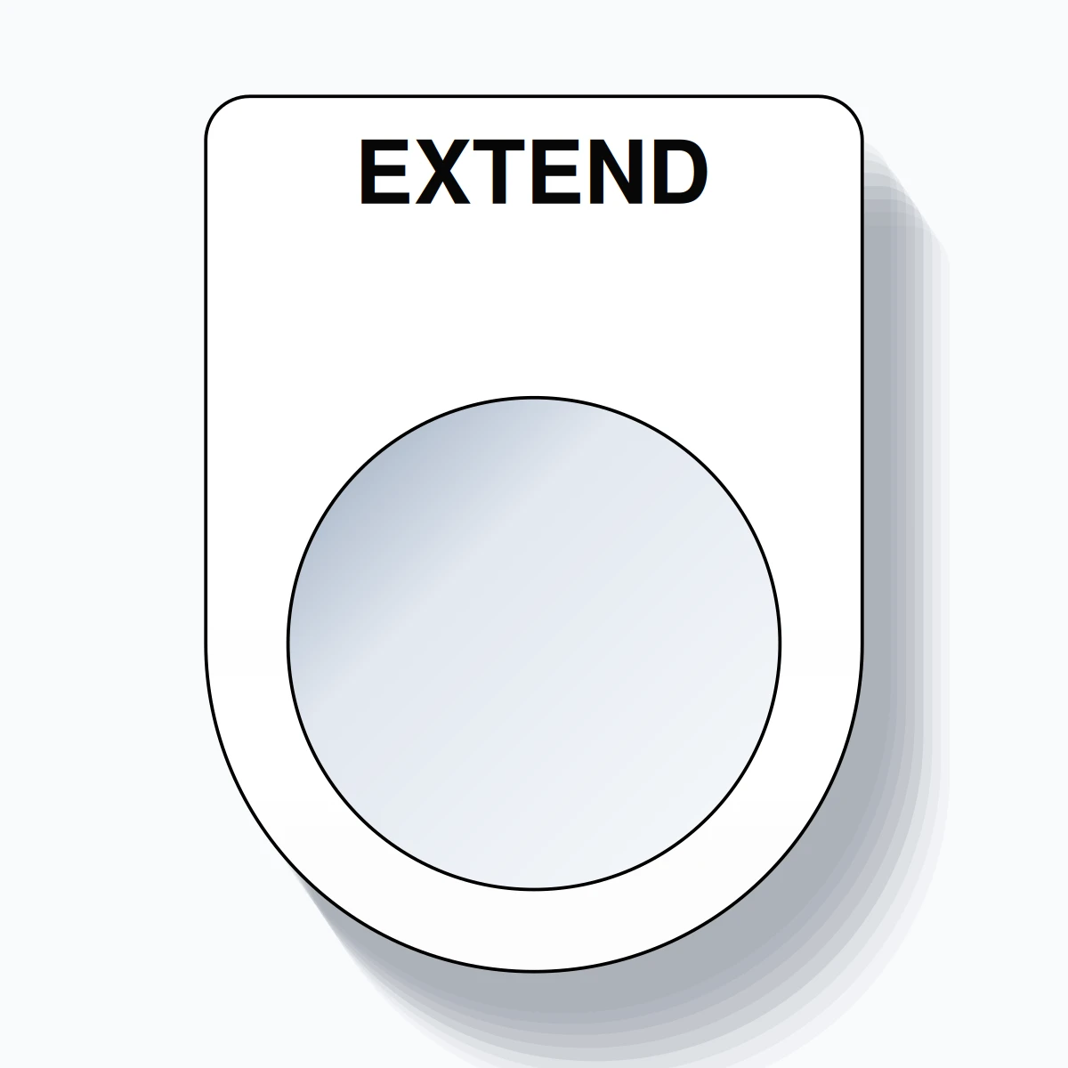 22mm Ring Tag – EXTEND, Single-Line Slim, Black on White