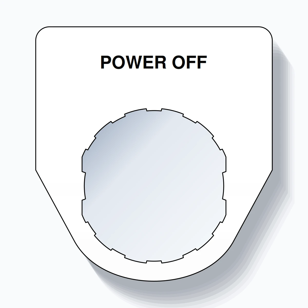 22mm Ring Tag – POWER OFF, Single-Line Traditional, Schneider Electric Compatible, Black on White