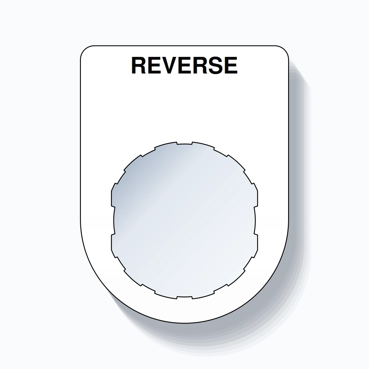 22mm Ring Tag – REVERSE, Single-Line Slim, Schneider Electric Compatible, Black on White
