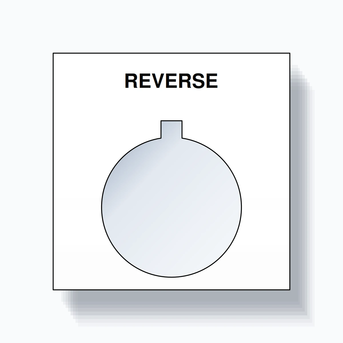 22mm Ring Tag – REVERSE, Single-Line Square, Allen-Bradley Compatible, Black on White