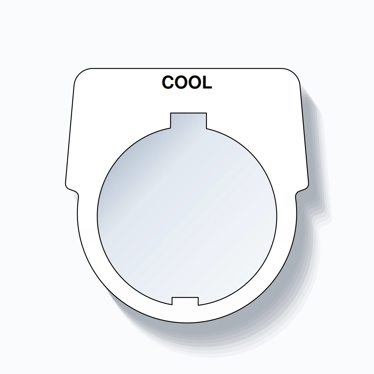 30mm Ring Tag – COOL, Single-Line Harmony 9001K, Schneider Electric Compatible, Black on White
