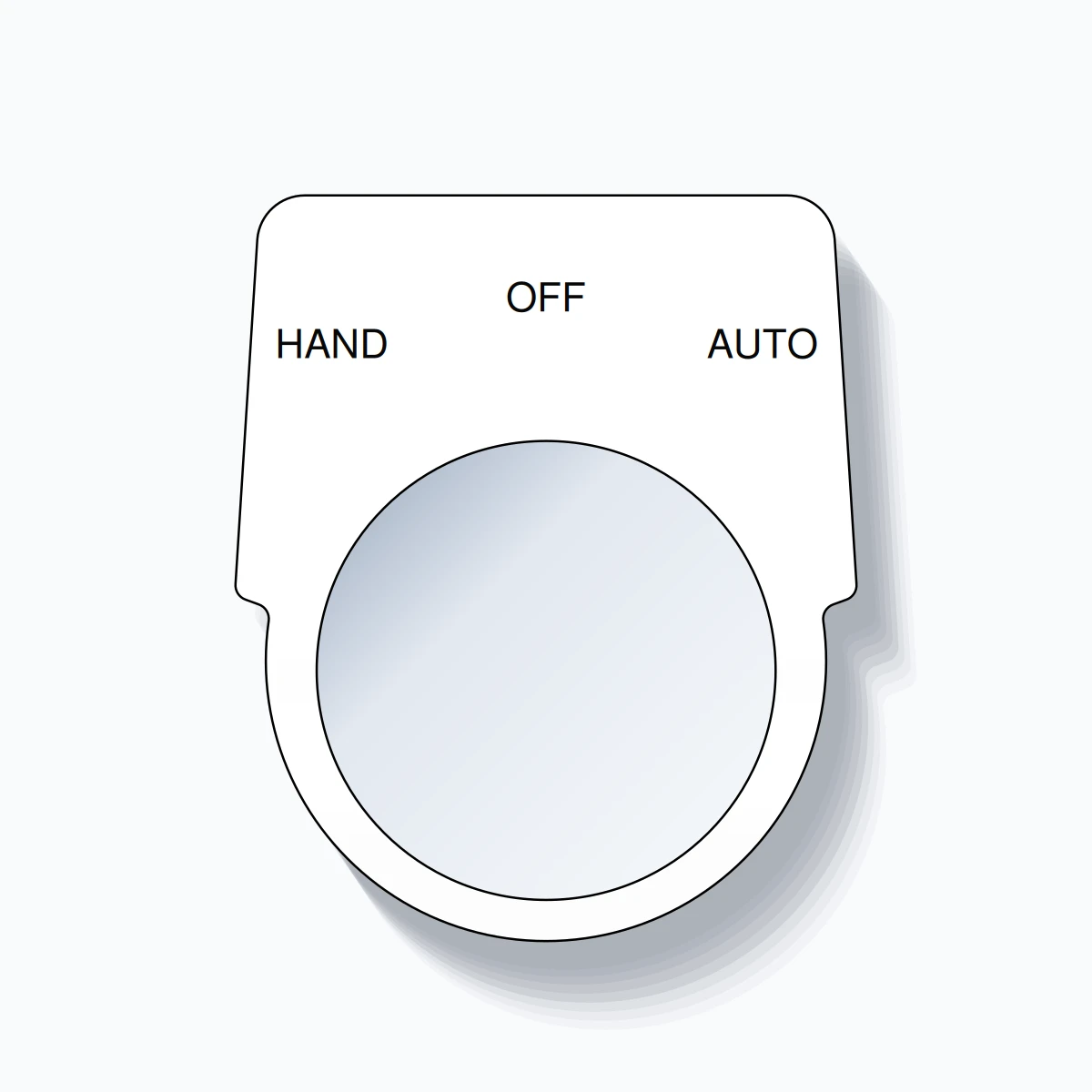 30mm Ring Tag – HAND OFF AUTO, Black on White