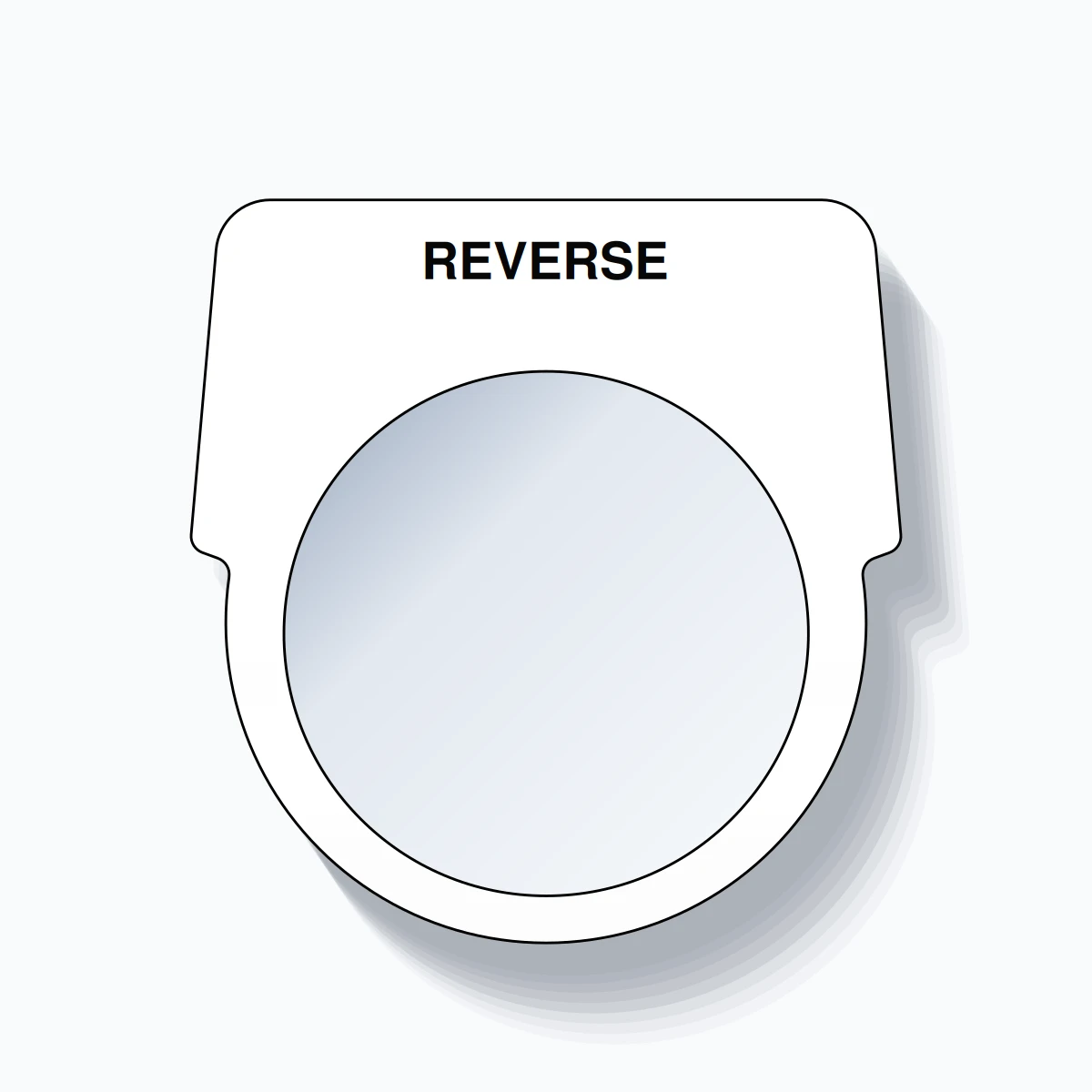 30mm Ring Tag – REVERSE, Single-Line Harmony 9001K, Black on White
