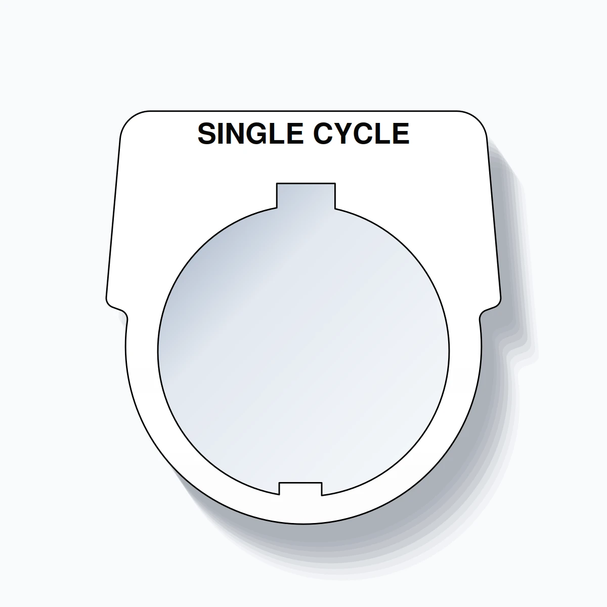 30mm Ring Tag – SINGLE CYCLE, Single-Line Harmony 9001K, Schneider Electric Compatible, Black on White