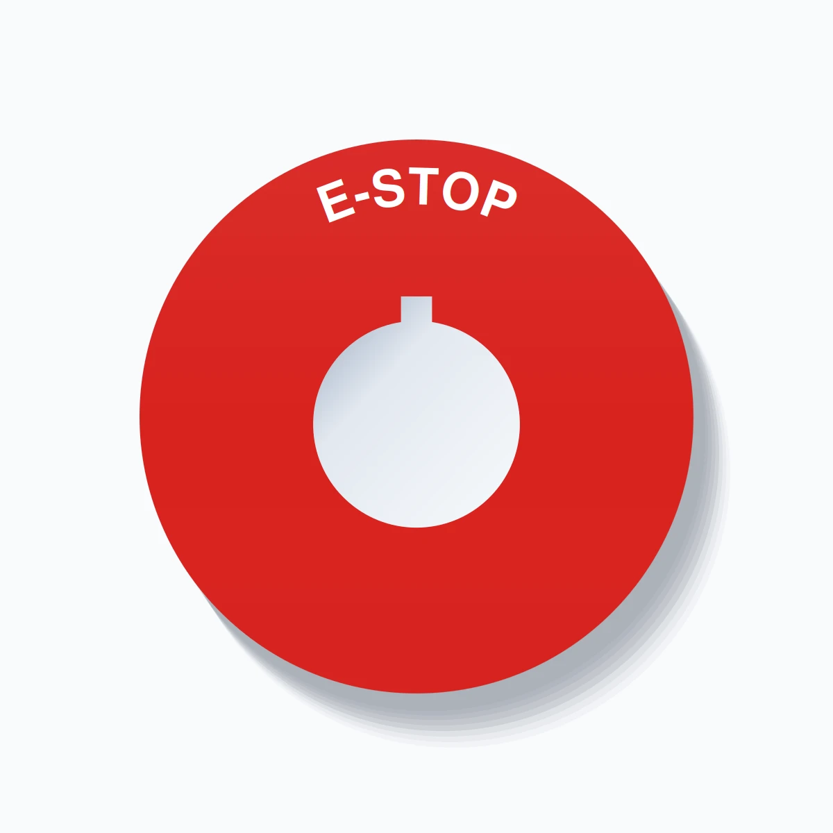 E-STOP Arc Circle 60mm - 22mm Rockwell Red