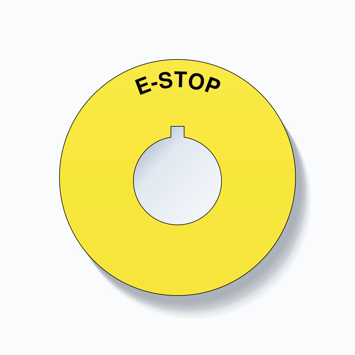 E-STOP Arc Circle 60mm - 22mm Rockwell Yellow