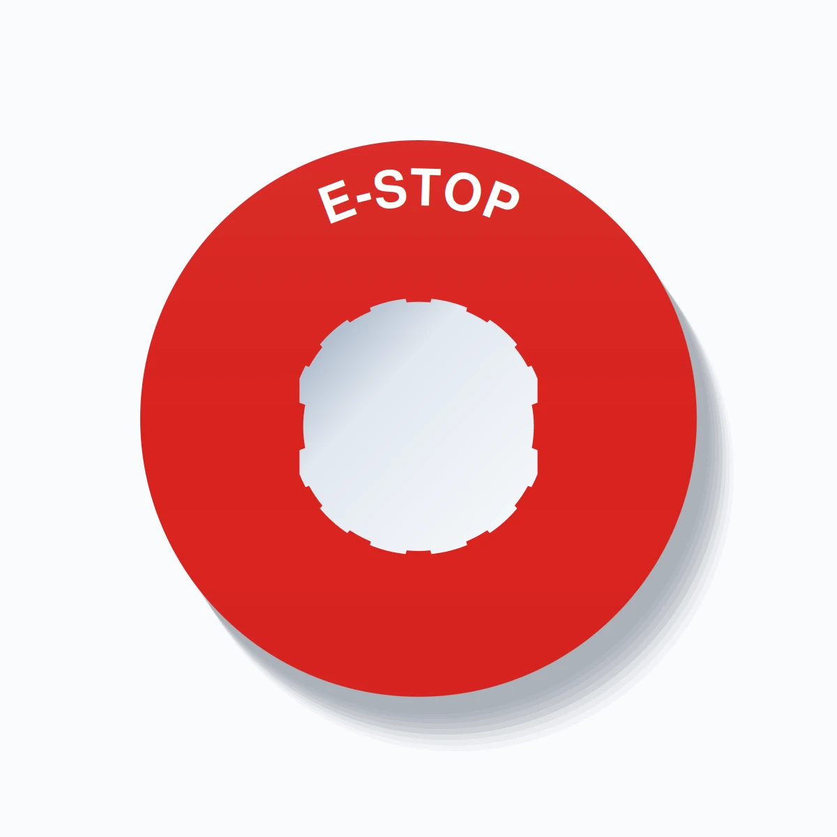 E-STOP Arc Circle 60mm - 22mm Schneider Red