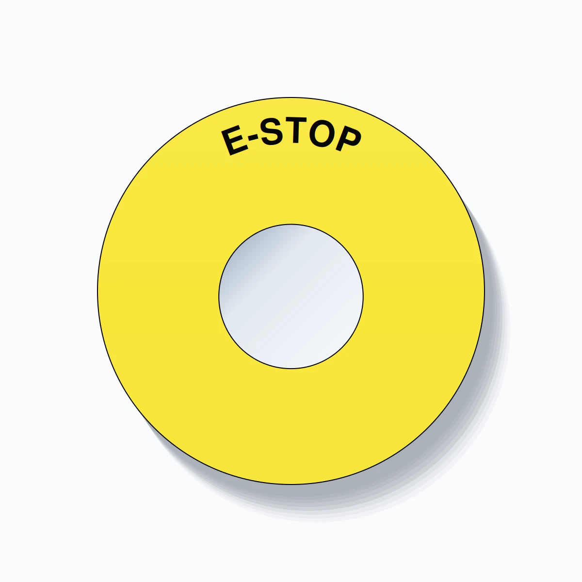E-STOP Arc Circle 60mm - 22mm Standard Yellow