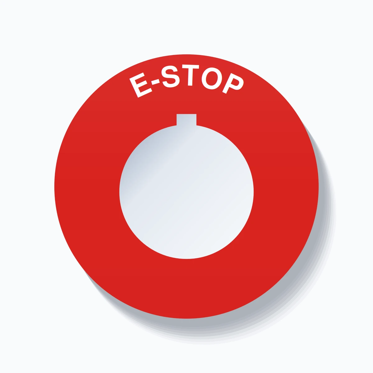 E-STOP Arc Circle 60mm - 30mm Rockwell Red
