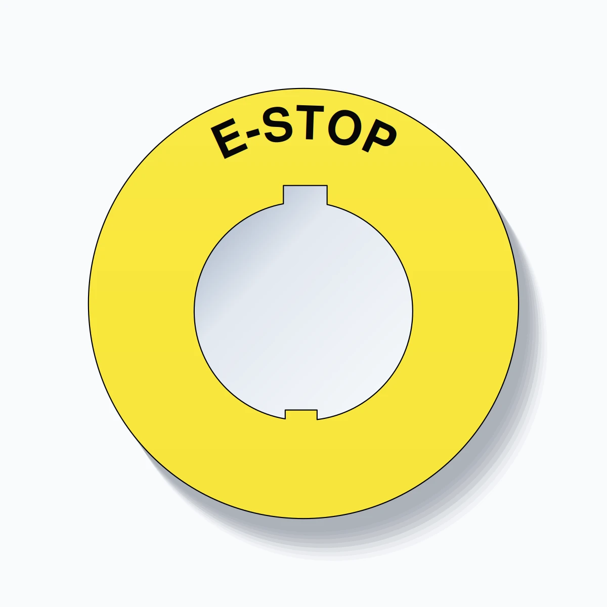 E-STOP Arc Circle 60mm - 30mm Schneider Yellow