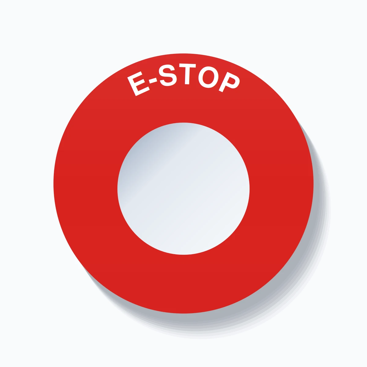 E-STOP Arc Circle 60mm - 30mm Standard Red