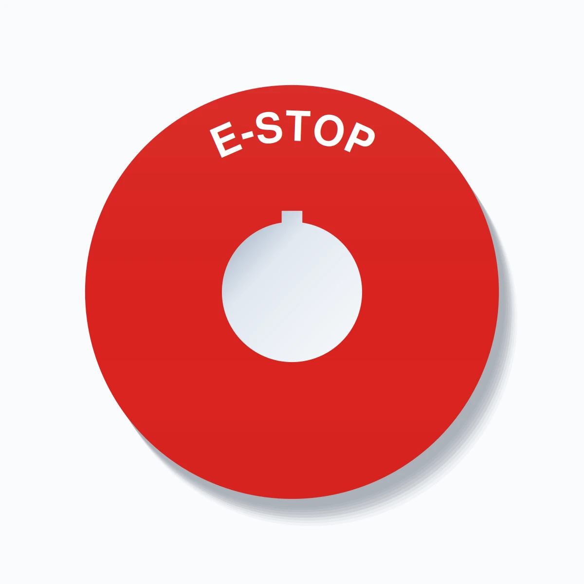 E-STOP Arc Circle 90mm - 30mm Rockwell Red