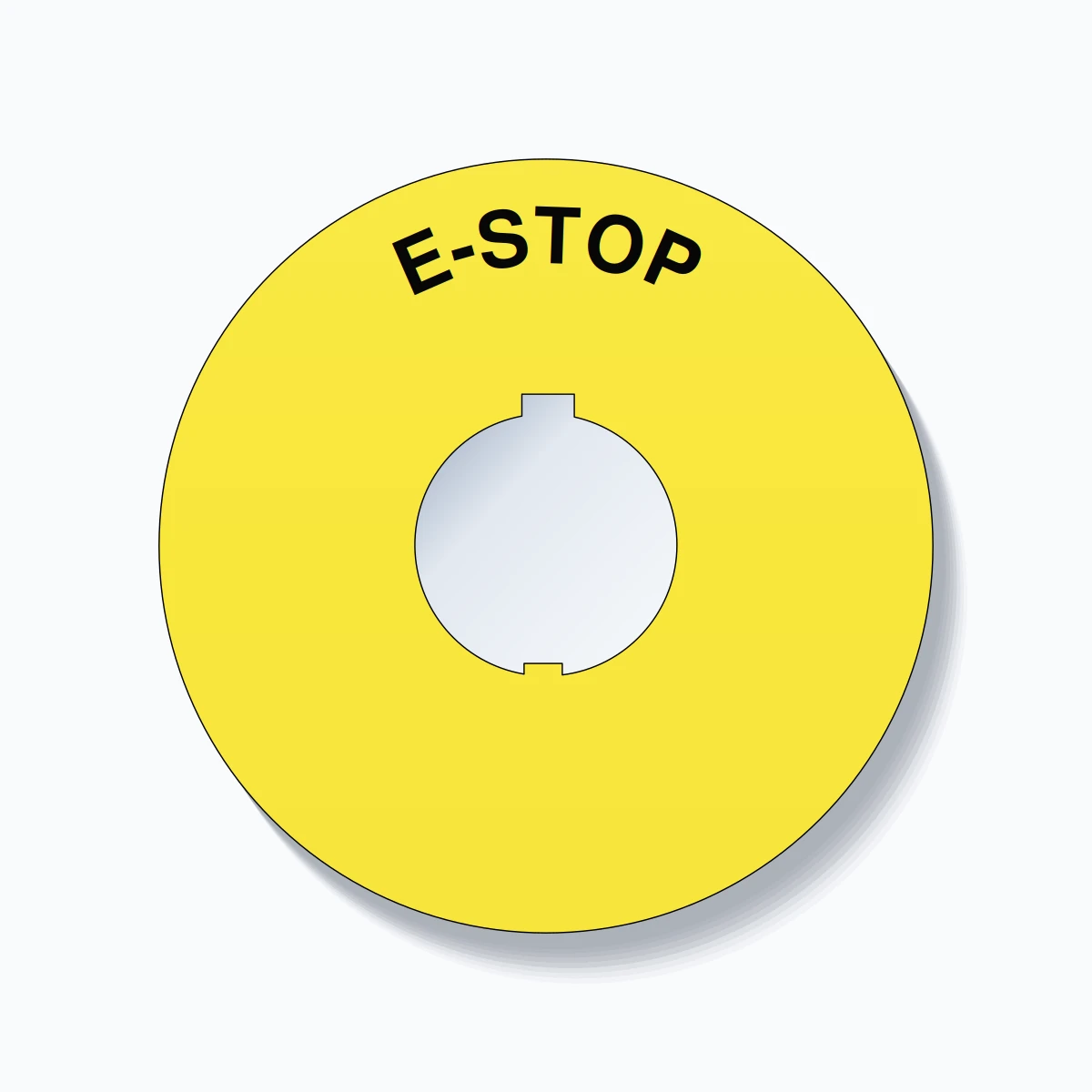 E-STOP Arc Circle 90mm - 30mm Schneider Yellow