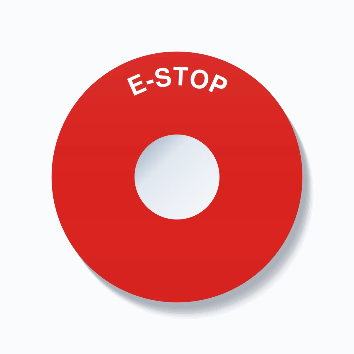 E-STOP Arc Circle 90mm - 30mm Standard Red