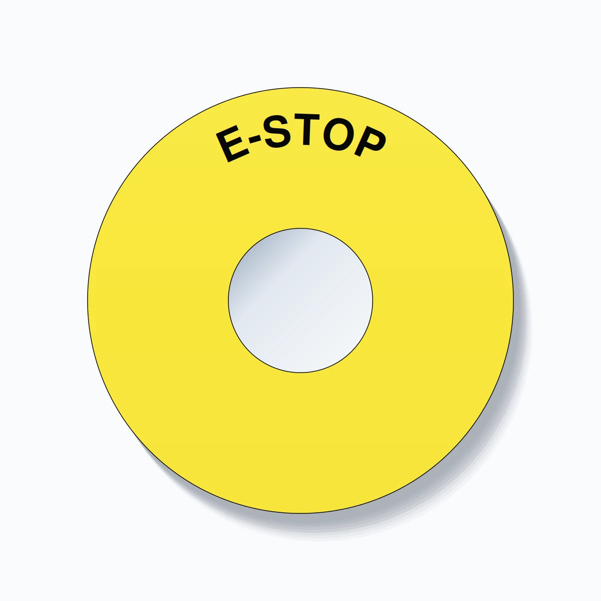 E-STOP Arc Circle 90mm - 30mm Standard Yellow