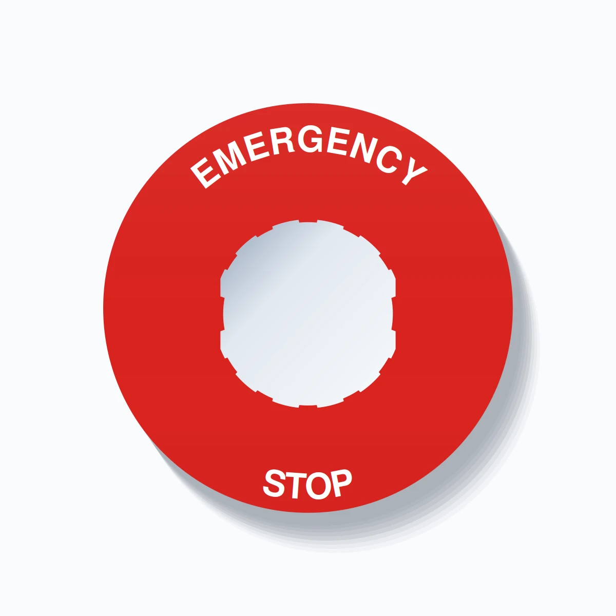 EMERGENCY STOP Arc Circle 60mm - 22mm Schneider Red