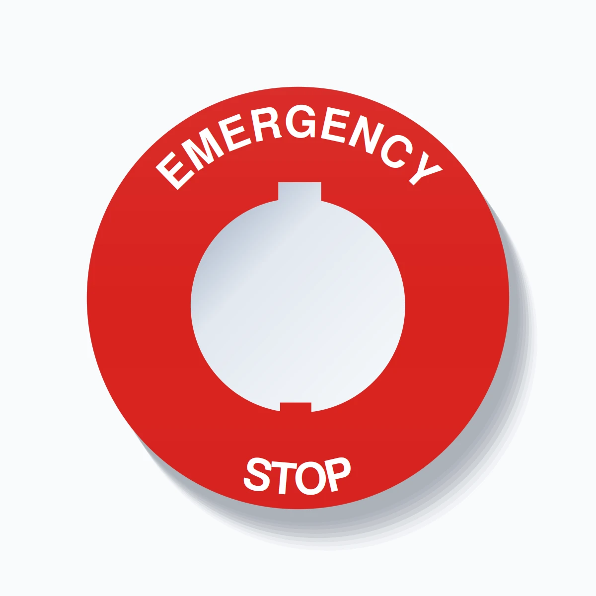 EMERGENCY STOP Arc Circle 60mm - 30mm Schneider Red