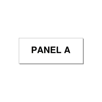 2.5x1.0" Panel Identification Label - PANEL A — 2.5x1" Black on White, Adhesive