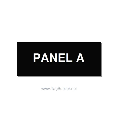 2.5x1.0" Panel Identification Label - PANEL A, White/Black, Adhesive thumbnail