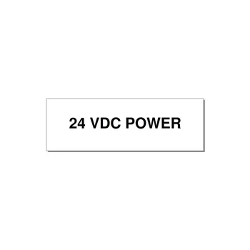 24VDC Power Label – OEM Control Power — 3x1" Black on White, Holes