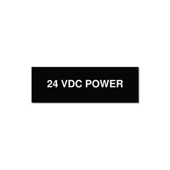 24VDC Power Label – OEM Control Power — 3x1" White on Black, Holes
