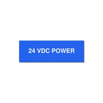 24VDC Power Label – OEM Control Power — 3x1" White on Blue, Holes
