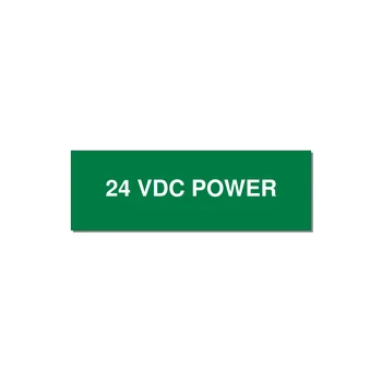 24VDC Power Label – OEM Control Power — 3x1" White on Green, Adhesive