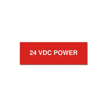 24VDC Power Label – OEM Control Power — 3x1" White on Red, Adhesive