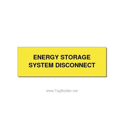 3.0x1.0" Disconnect Switch Label - ENERGY STORAGE SYSTEM DIS, Black/Yellow, Adhe thumbnail