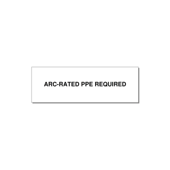 3.0x1.0" PPE Requi — 3x1" Black on White, Adhesive