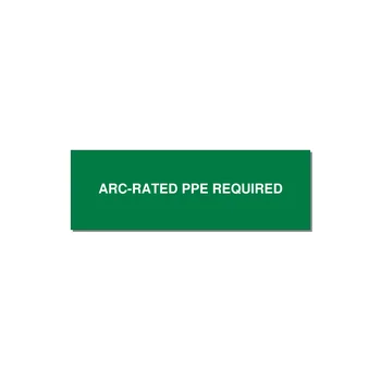 3.0x1.0" PPE Requi — 3x1" White on Green, Adhesive