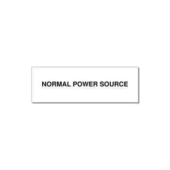3.0x1.0" Safety Label - NORMAL POWER SOURCE — 3x1" Black on White, Adhesive