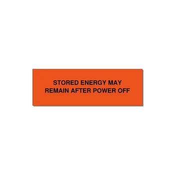 3.0x1.0" Safety Label - STO — 3x1" Black on Orange, Adhesive