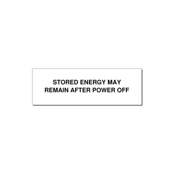 3.0x1.0" Safety Label - STO — 3x1" Black on White, Adhesive