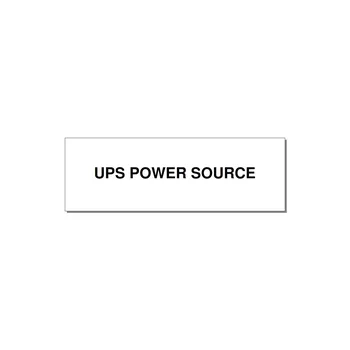 3.0x1.0" Safety Label - UPS POWER SOURCE — 3x1" Black on White, Adhesive