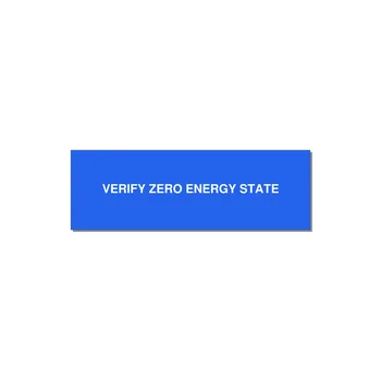 3.0x1.0" Safety Label - VERIFY ZERO ENERGY STATE — 3x1" White on Blue, Adhesive